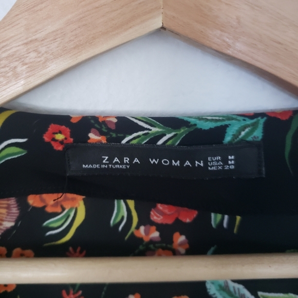 ZARA FLORAL PRINT KIMONO CAFTAN DRESS size M - Picture 7 of 13